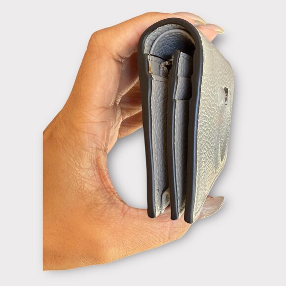 Salvatore Ferragamo Gancio City Pebbled Leather Compact Wallet | NWOT - Picture 4 of 8